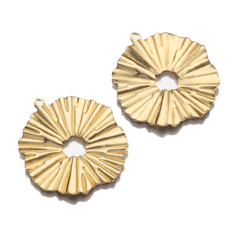 Vintage Collectible Item - 20pcs/Lot Brass Sun Flowers Charms Drop