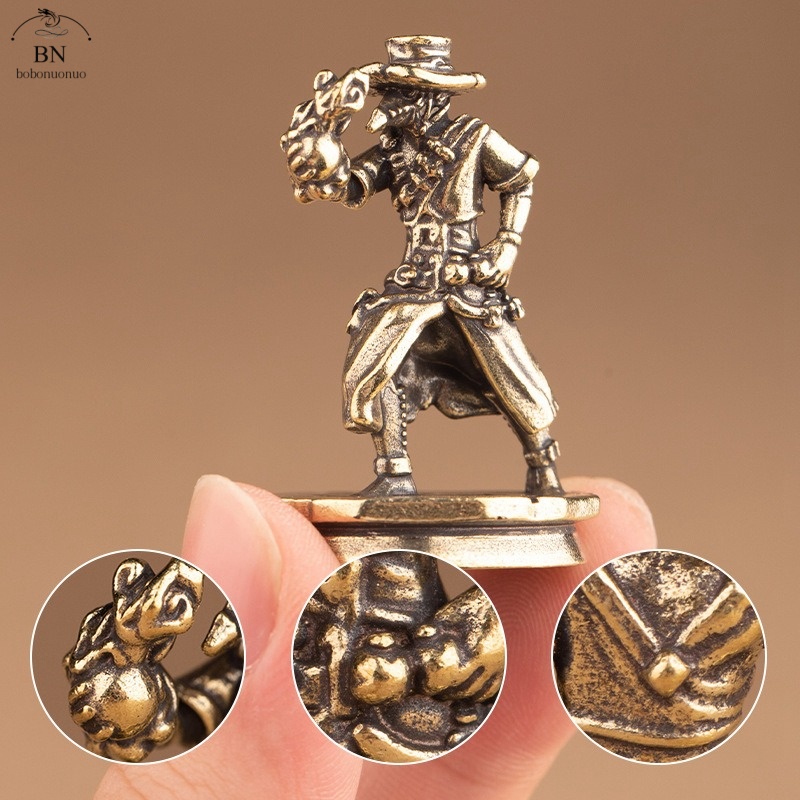 Vintage And Collectible Toys - solid Brass Dance Cowboy Figurines Miniatures