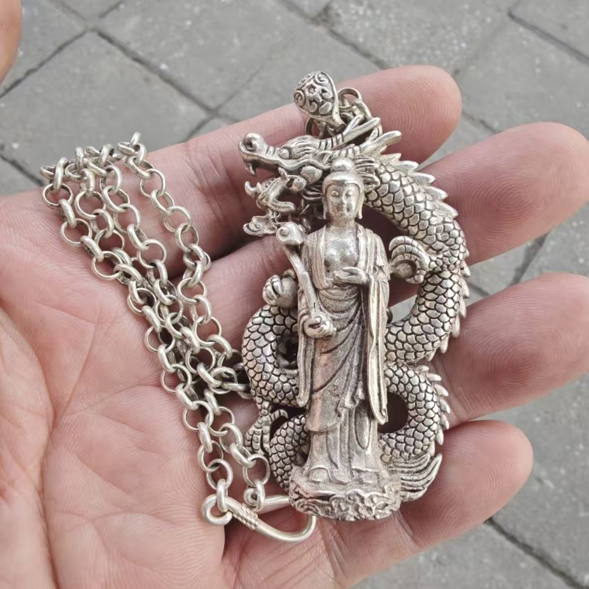 Silver Plated Buddha Pendant N - Vintage Collectible Jewelry recension och pris