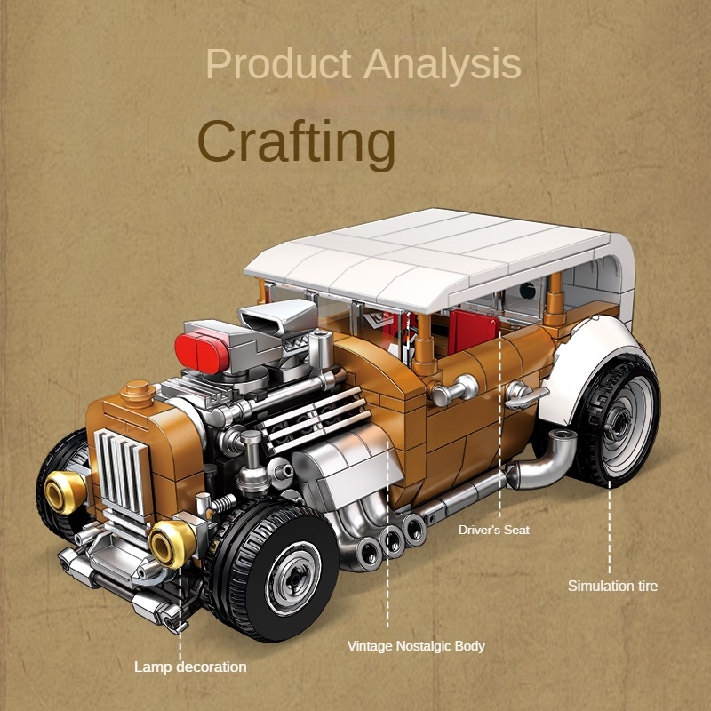 Retro vintage car building blo - Vintage Collectible Model Cars recension och pris