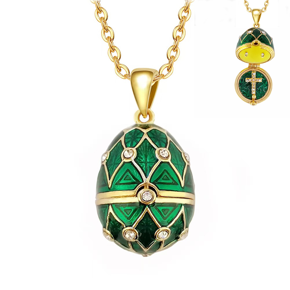 Enamel Faberge Easter Egg Pend - Vintage Collectible Jewelry recension och pris