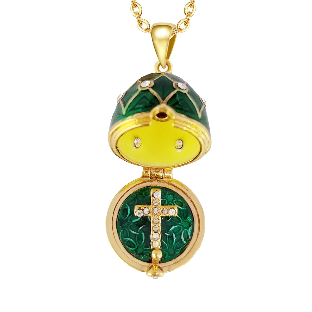 Enamel Faberge Easter Egg Pend - Vintage Collectible Jewelry recension och pris
