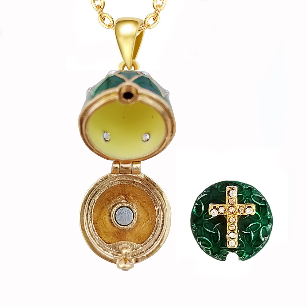 Enamel Faberge Easter Egg Pend - Vintage Collectible Jewelry recension och pris