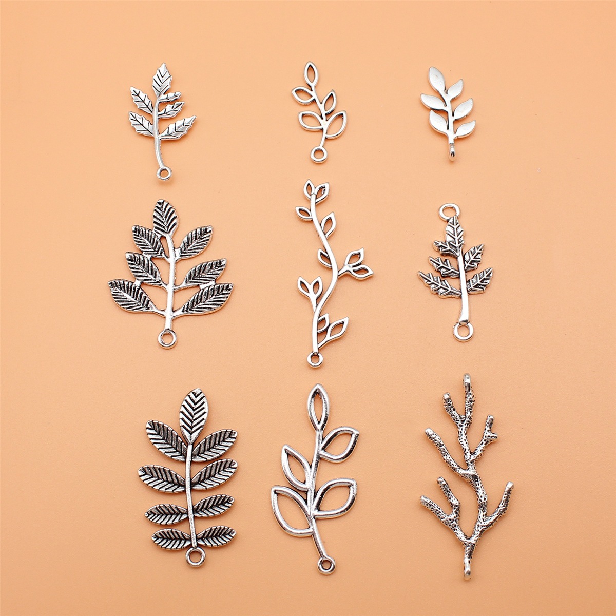 9pcs Antique Silver Color Bran - Vintage Collectible Jewelry recension och pris