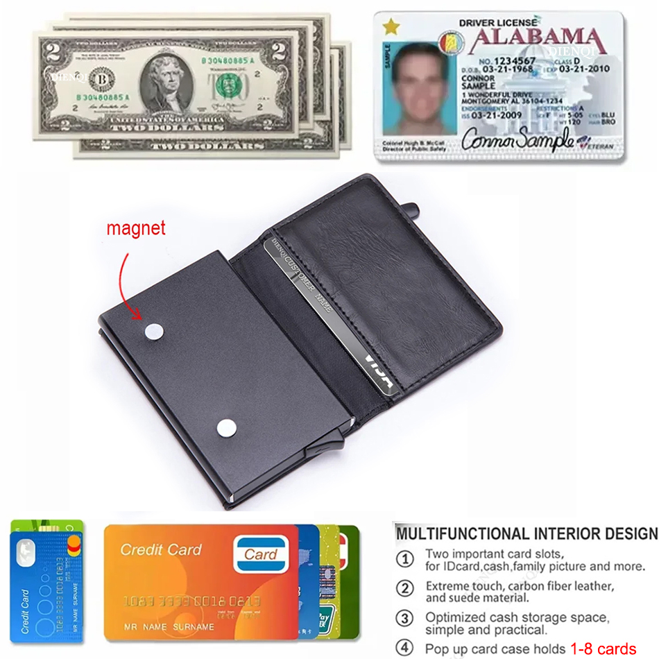 RFID Blocking Card Wallet Magn - Vintage Collectible Cards recension och pris