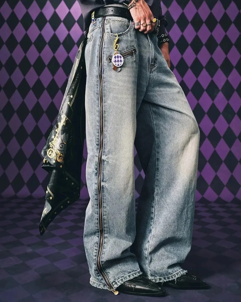 Y2K Streetwear Men Hip Hop Har - Vintage Zipper recension och pris