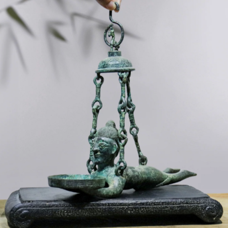 Vintage Bronze Figurative hang - Collectible Vintage Lamps recension och pris