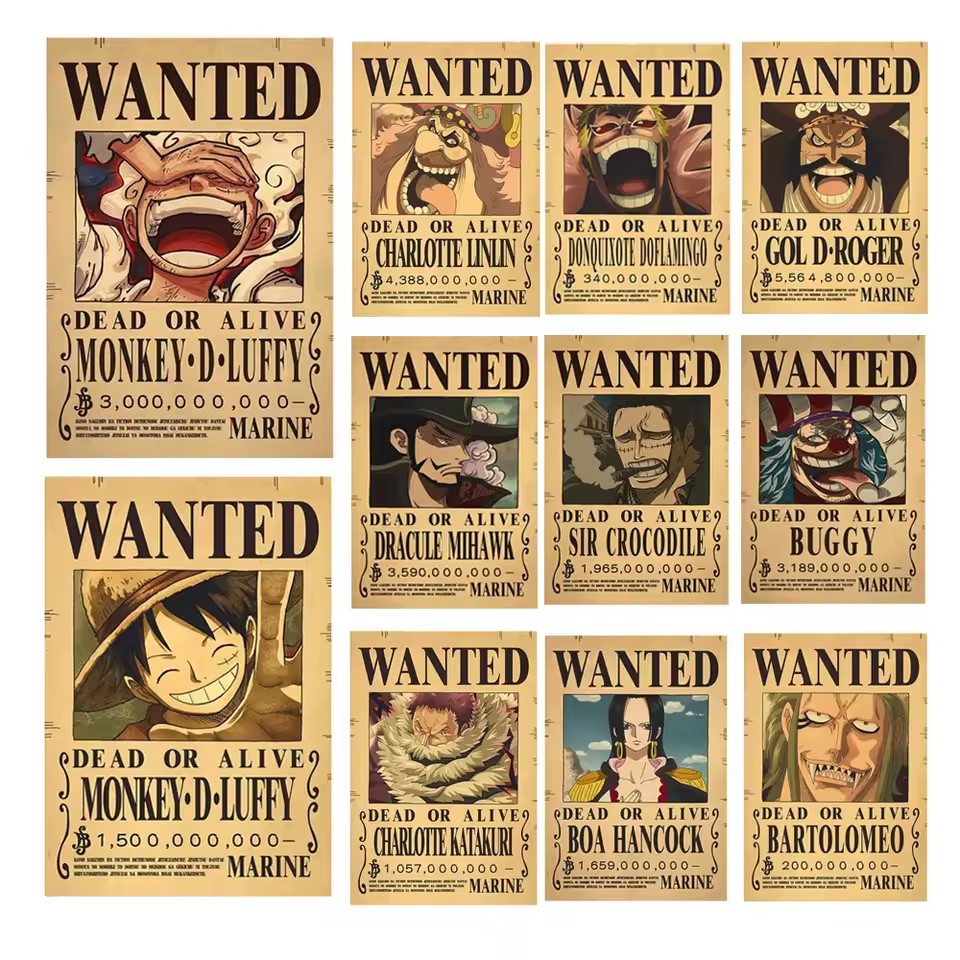 Anime One Piece Bounty Wanted  - Vintage Collectible Cards recension och pris