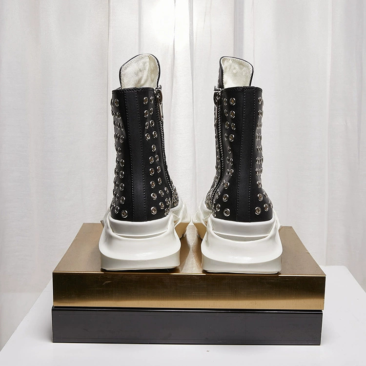 Vintage Men Shoes High-TOP Pla - Vintage Zipper recension och pris