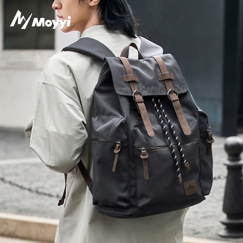 MOYYI 27L Large Flap Backpack  - Vintage Zipper recension och pris