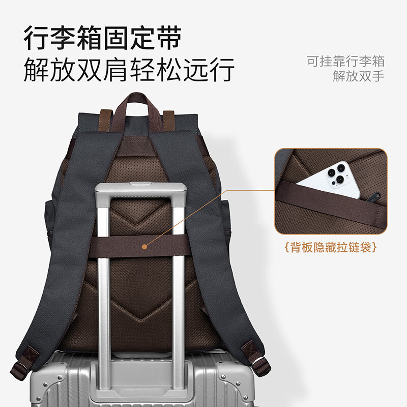 MOYYI 27L Large Flap Backpack  - Vintage Zipper recension och pris
