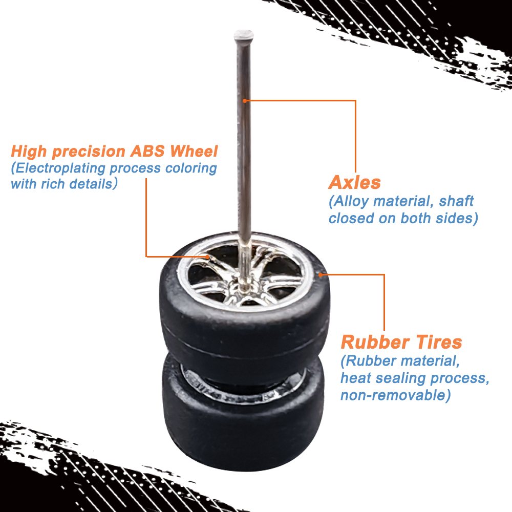 1/64 4-Spoke Model Wheels with - Vintage Collectible Toy Cars recension och pris