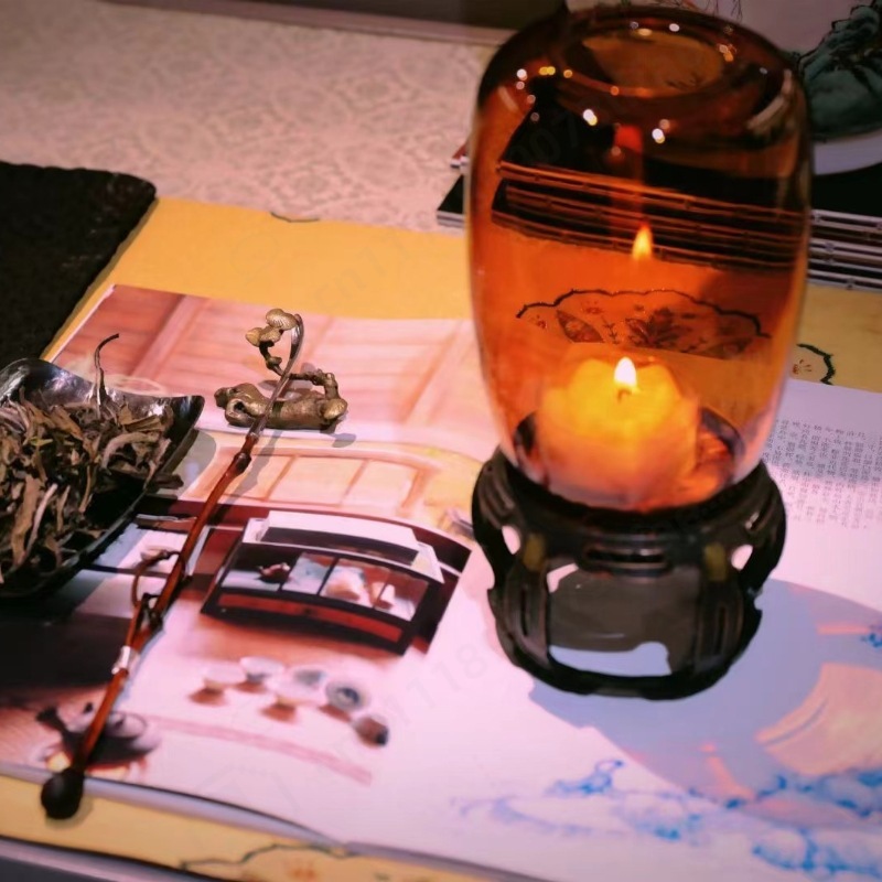 Vintage Glass Candle Holder Ze - Collectible Vintage Lamps recension och pris
