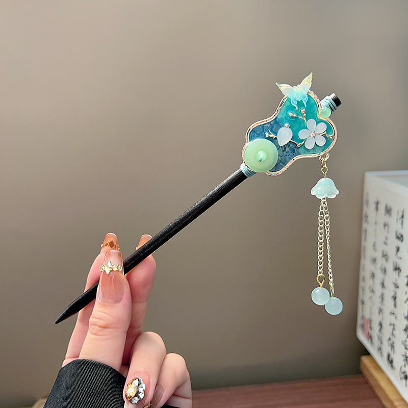 Classic Tassel Hair Stick Blac - Vintage Collector recension och pris
