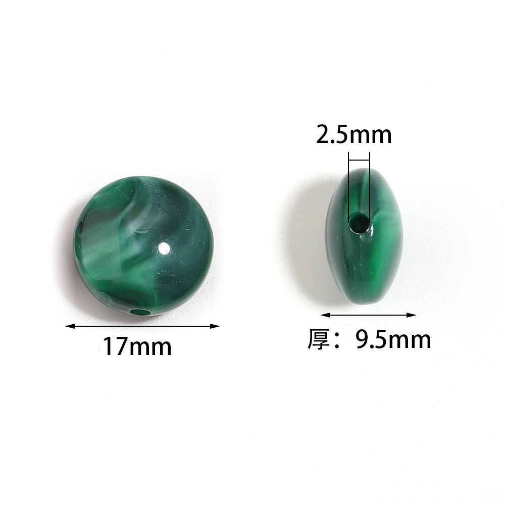 10pcs 17mm Flat Round Acrylic  - Vintage Collectible Item recension och pris
